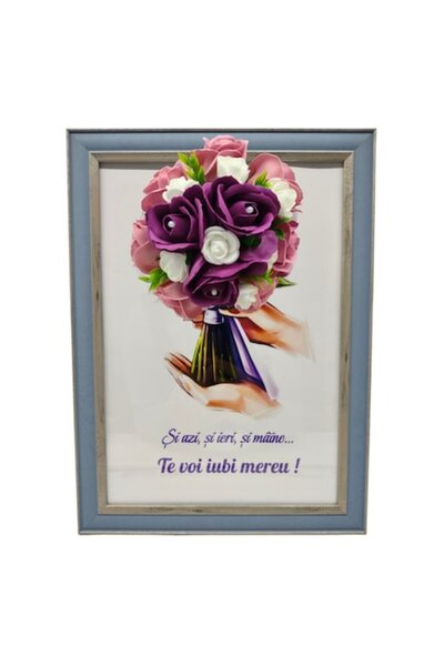 T&M Personalizare Imprimeu înrămat A4 (30x21 cm) - „Te voi iubi pentru totdea...