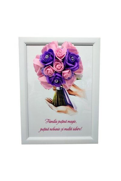 T&M Personalizare Tablou înrămat A4 (30x21 cm) - „Puțină magie, puțină nebuni...
