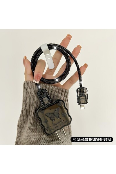 MustCase 18W/20W/25W Uyumlu Şarj Kılıfı – Örme Kablo Toparlayıcı, Kablo Koruy...