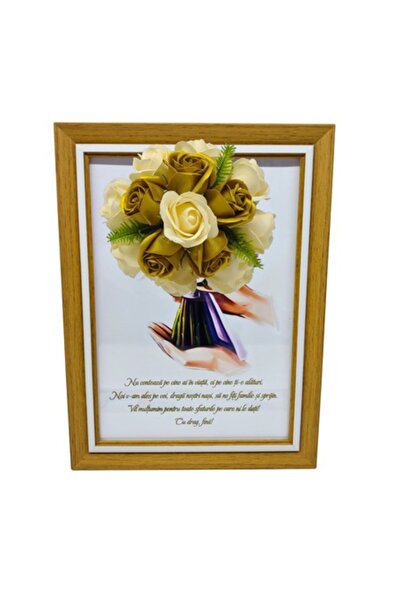 T&M Personalizare Tablou înrămat A4 (30x21 cm) - „Cine stă alături de tine” -...