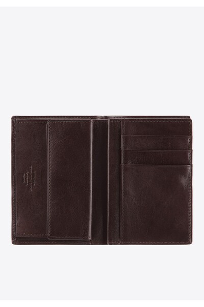 Wittchen Men's Leather Wallet Universal Vertical Brown Leather