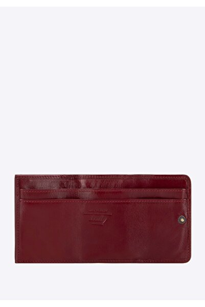 Wittchen Woman Small Women's Leather Wallet with Snap Fastener Red Red Leather