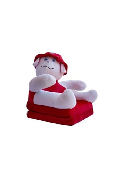 OEM Fotoliu plușat pentru copii, Marshall Cățelușul, extensibil, roșu, 80 cm, 1 an+