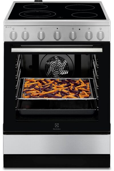 Electrolux 60x60cm Freestanding Ceramic Cooker with 73L Oven & Air Fry Function LKR64000BX