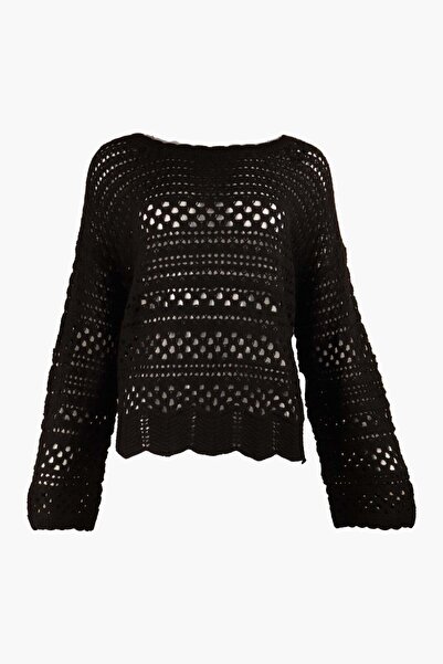 ONLY Bluză Sia Neagră - XXL, Negru, 61% bumbac, 39% acril