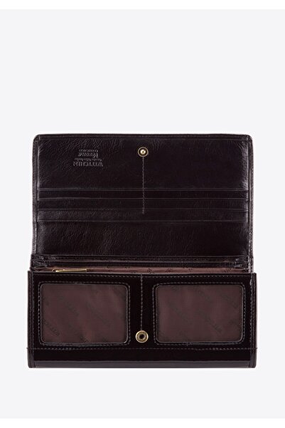Wittchen Women's Large Black Patent Leather Wallet