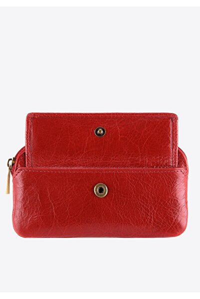 Wittchen Men's Leather Key Case with Pocket, Red, Leather