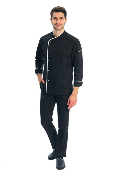 TIPTEKS Classic Men's Long Sleeve Chef Jacket and Pants Set
