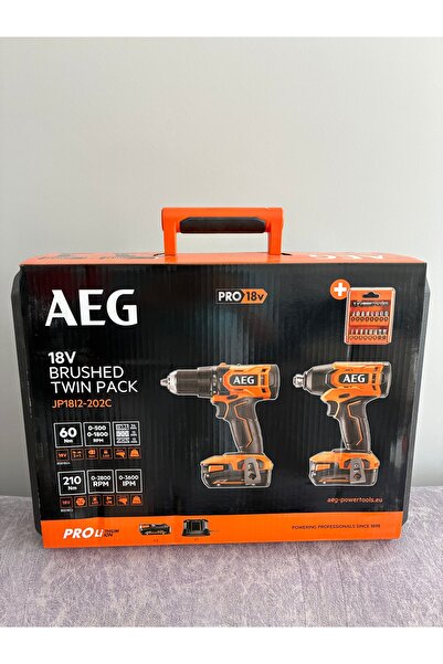 AEG Jp1812-202c 18V Brushed Twin Pack İkili Set