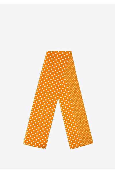 Wittchen Women's scarf with polka dots and orange and white polka dots, orange and white polyester