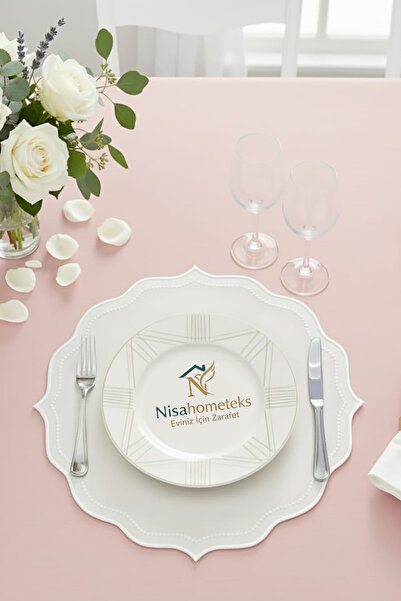 Nisahometeks 2 Adet Keten Amerikan Servis - Keten Supla