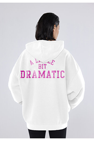 CC STORE Hanorac dramatic din lână de iarnă cu imprimeu pentru spate și față, gros, tricou