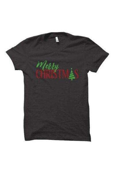 Tricou Destept Tricou Crăciun Fericit, negru, M