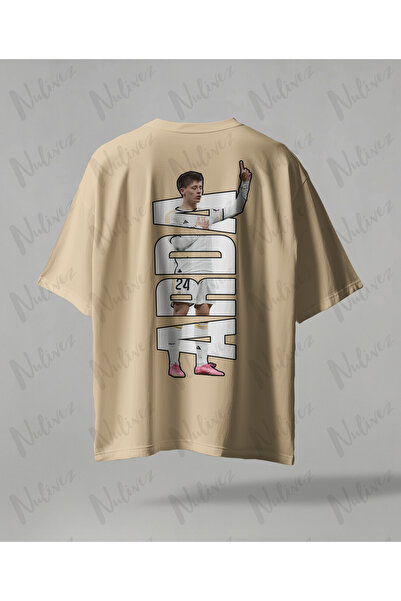 Nulivez Arda Güler Design Back Printed High Quality Compact Unisex Oversized T-Shirt