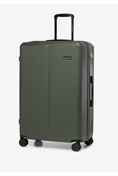 Wittchen Valiză mare bărbătească din ABS cu dungi fine kaki, culoare kaki, ABS