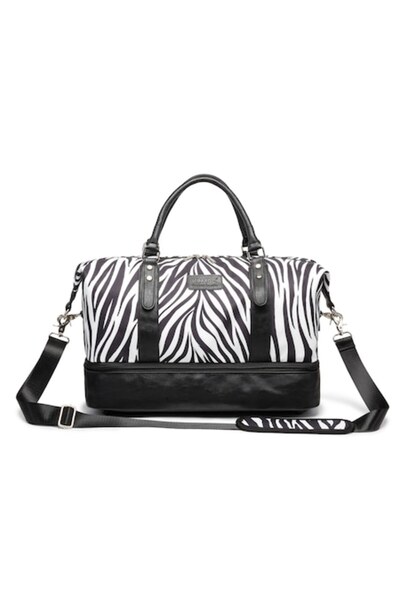 Kinmac Τσάντα ταξιδιού, 46x22x35 εκ., Λευκό & Μαύρο Zebra