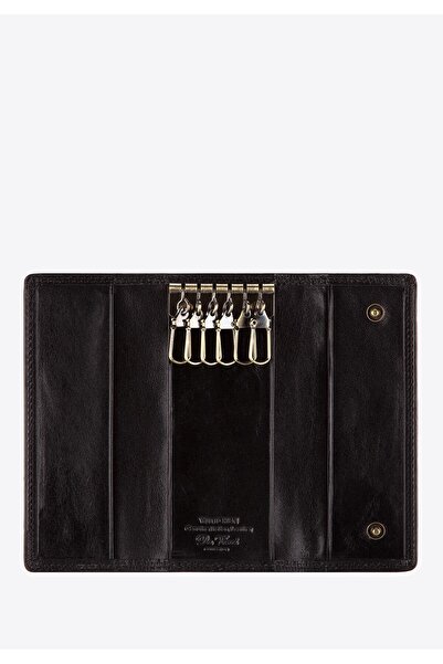 Wittchen Men's Leather Key Case with Monogram Black Leather
