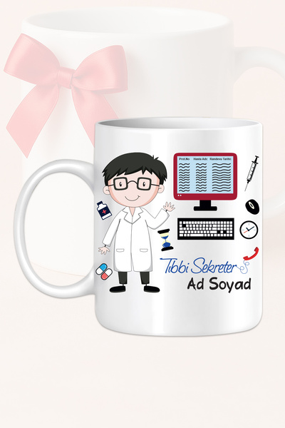 Ver-O Baskı Tasarımlı Kupa Bardak Hediyelik Hastane Doktor Hemşire Kupa Bardak