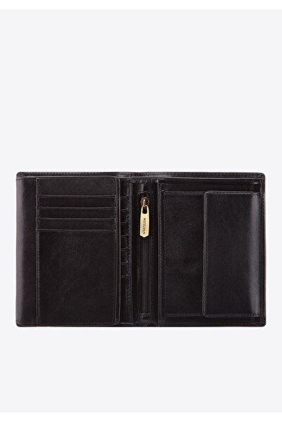 Wittchen Men's Leather Folding Wallet Large Black Leather