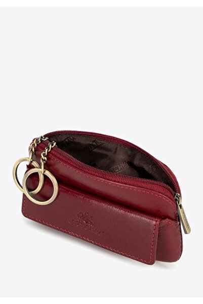Wittchen Women's Leather Key Case with Logo Red Leather