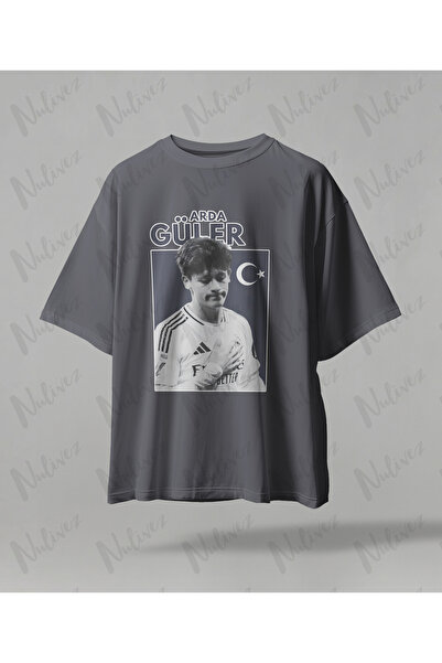 Nulivez تي شيرت Arda Güler Design مطبوع عالي الجودة للجنسين قصة فضفاضة