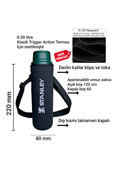 MELA Trigger Action 0,59 lt Neopren Askılı Termos Kılıfı