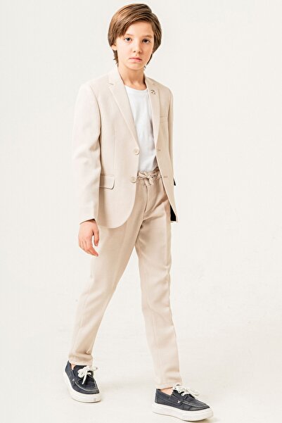 carino's kids Boy's Suit with Linen Jacket