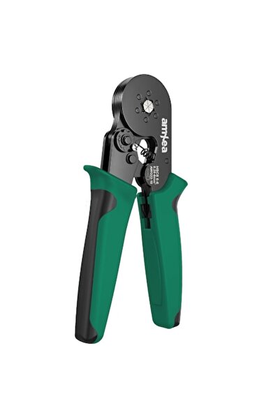 amXea HSC8 6-6 Crimping Pliers Green-Black, six jaws for 0.25-6 mm²