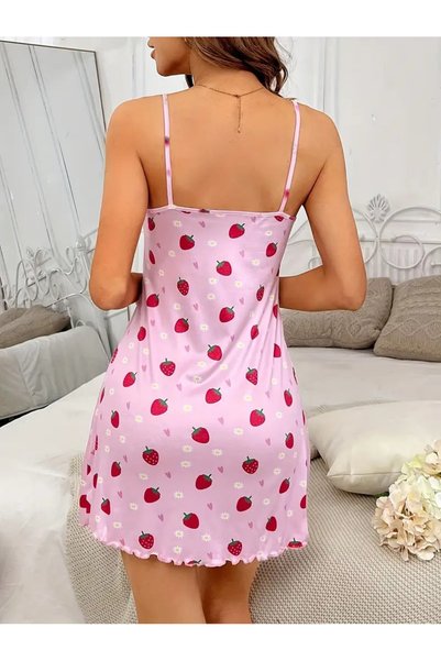 aura garden luxury jewelry Women’s Strawberry Daisy Patterned Sleeveless Nightdress