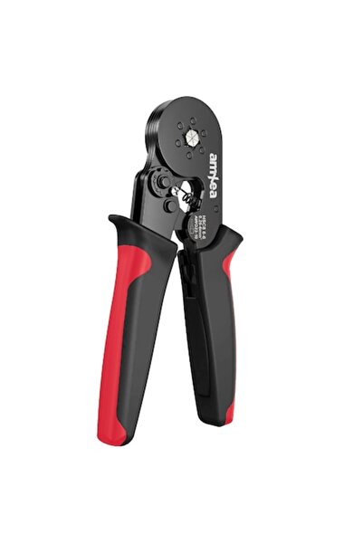amXea HSC8 6-6 Crimping Pliers Black-Red, six jaws for 0.25 - 6 mm²