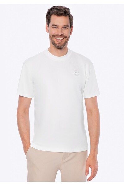 Wittchen Tricou bărbătesc, bumbac alb-gălbui, bumbac alb-gălbui