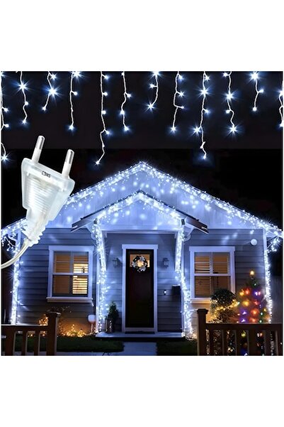 OEM Χριστουγεννιάτικα φωτάκια με παγοκρύσταλλο/κρόσσια, 15 μ., 300 LED, Ψυχρό...