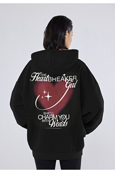 CC STORE Hanorac cu glugă Kalpbreak Heartbreaker, spate și față, cu imprimeu ...