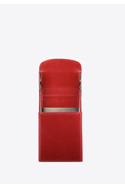 Wittchen Men's Leather Business Card Case, Metal Red, Leather