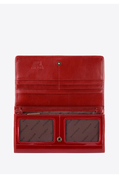 Wittchen Women's Large Red Patent Leather Wallet