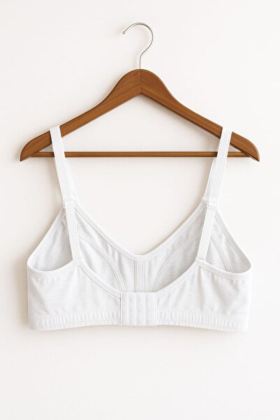 enmodaiçgiyim Білий безшовний бавовняний бюстгальтер - без кісточок, без наповнювача, дихаючий, для щоденного носіння