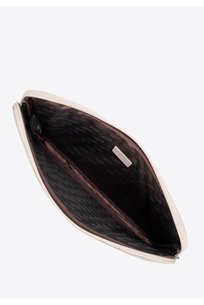 Wittchen Women's 15.6" Laptop Case, Leather, Beige, Beige, Leather