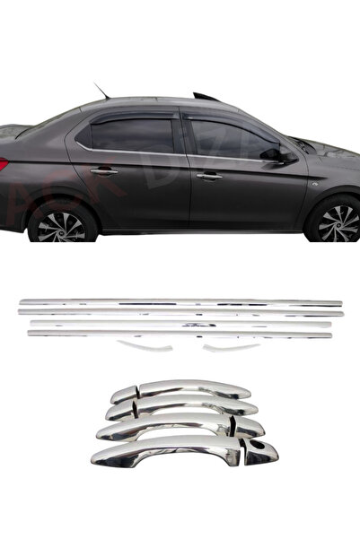 ACK Dizayn PEUGEOT 301/CİTROEN C-ELYSEE ARACA ÖZEL KROM CAM ÇITASI + KROM KAP...
