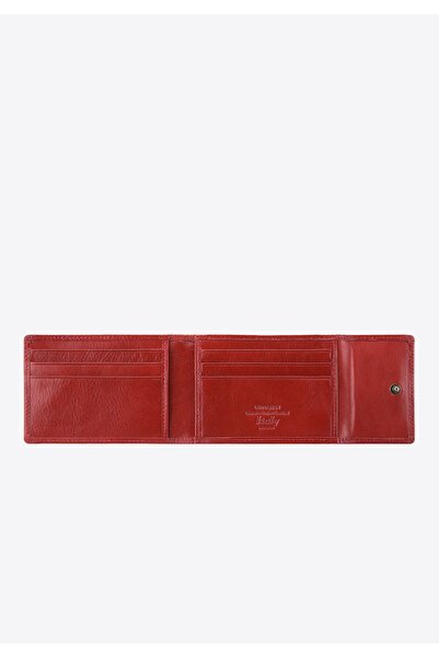 Wittchen Men's Leather Card Case, Simple Red, Red Genuine Leather