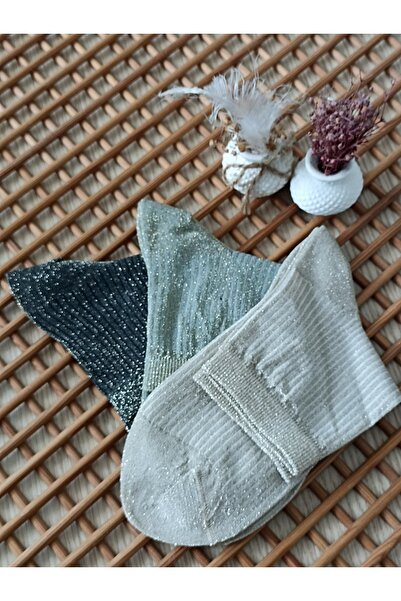 Rocks For Glittery Stitch-Free Toe 3-Piece Women's Socks