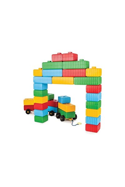 HOBBY HOUSE Tuğla Blok Arabalı 43 Parça Anaokulu Araba Seti Kız Erkek Çocuk Oyuncak Eğitici Oyuncaklar