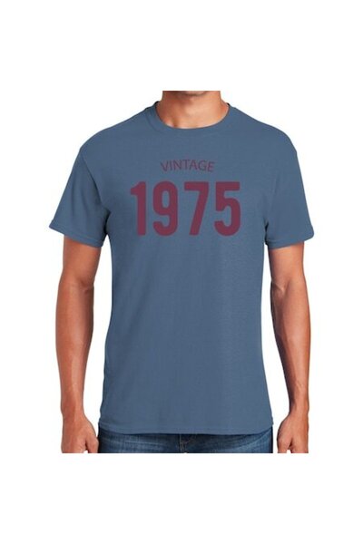 Tricou Destept Tricou personalizat Vintage 1975, albastru, M