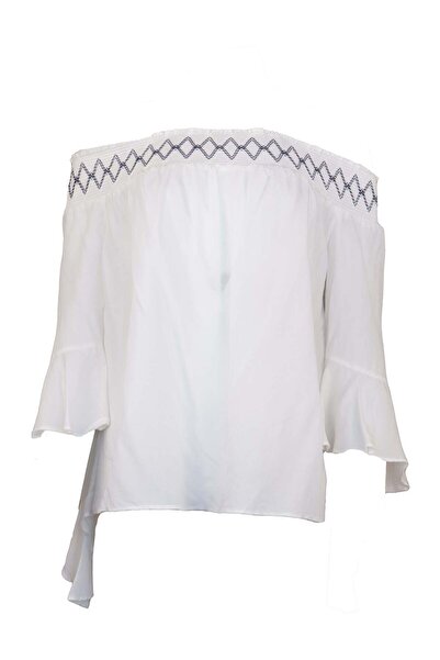 ONLY Blouse Kate Frill White - S, White, Lyocell 95.2%, in 4.8%