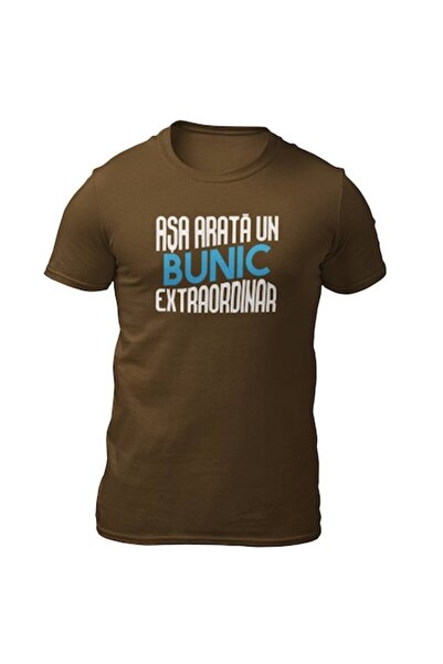 Tricou Destept Tricou personalizat Bunic extraordinar, kaki, L