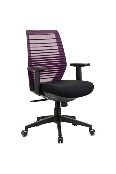 QMOBILI Εργονομική καρέκλα γραφείου X15 (Μωβ/Μαύρο) - Μηχανισμός Syncron, Οσφ...