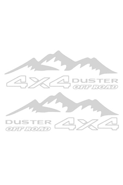 Oracal Set Stickere Off Road, DUSTER 4x4, argintiu, 40 cm x 14 cm