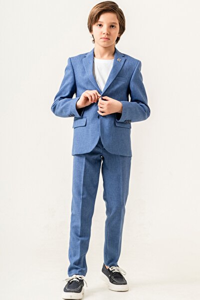 carino's kids Boy's Suit with Linen Jacket