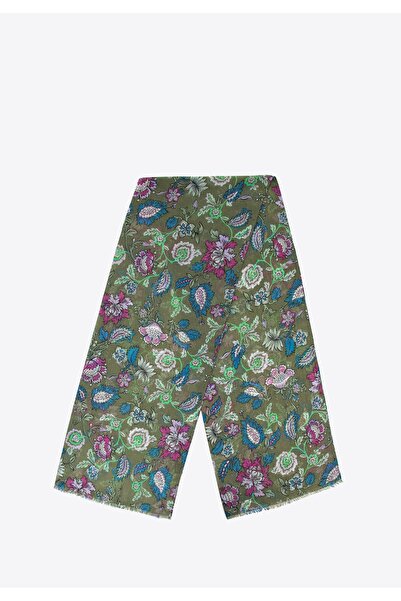 Wittchen Eșarfă cu model floral pentru femei, verde și albastru, poliester verde și albastru