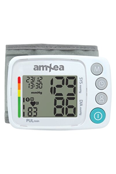 amXea Wrist blood pressure monitor BM520 White, 2x120 memories, systolic/diastolic, cuff 13.5-21.5 cm