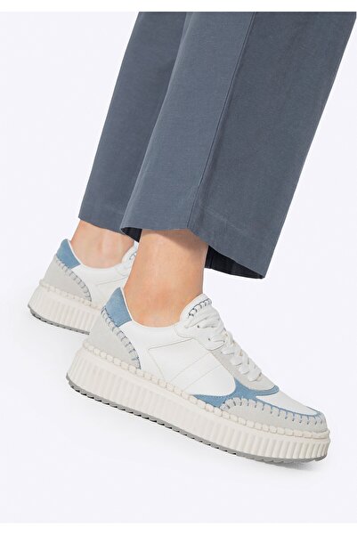 Wittchen Teniși de damă din piele și piele întoarsă, albaștri, piele